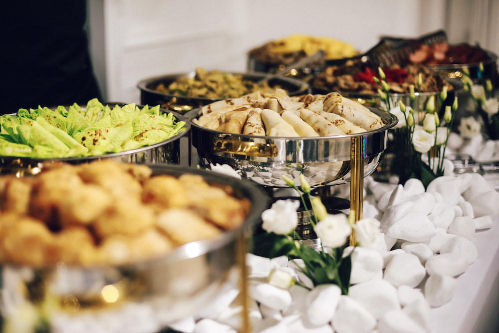 Food platters at an event